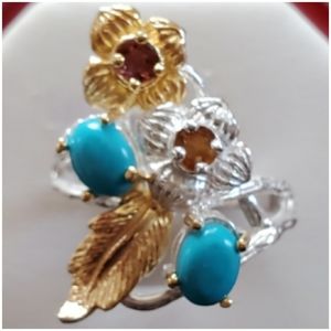 Genuine Sleeping Beauty Turquoise Ring Size 9